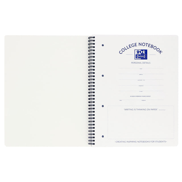 Oxford A4+ collegeblok gelijnd 180 pagina's 80g met ringband - 3