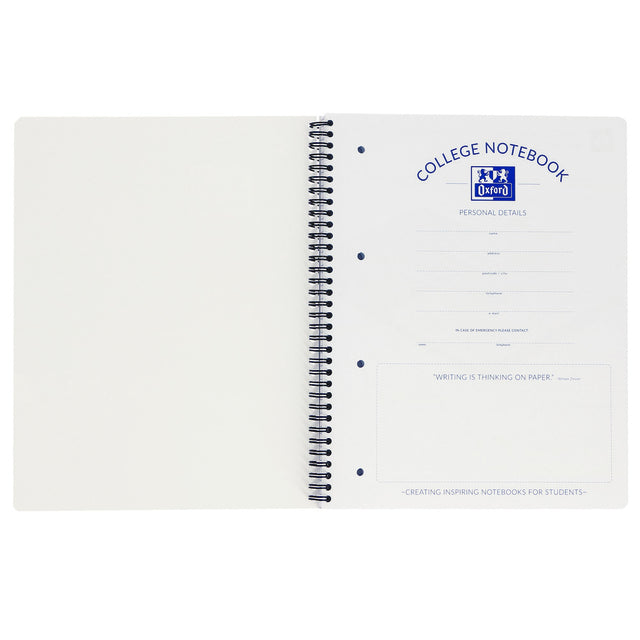 Oxford A4+ collegeblok gelijnd 180 pagina's 80g, zwart - 3