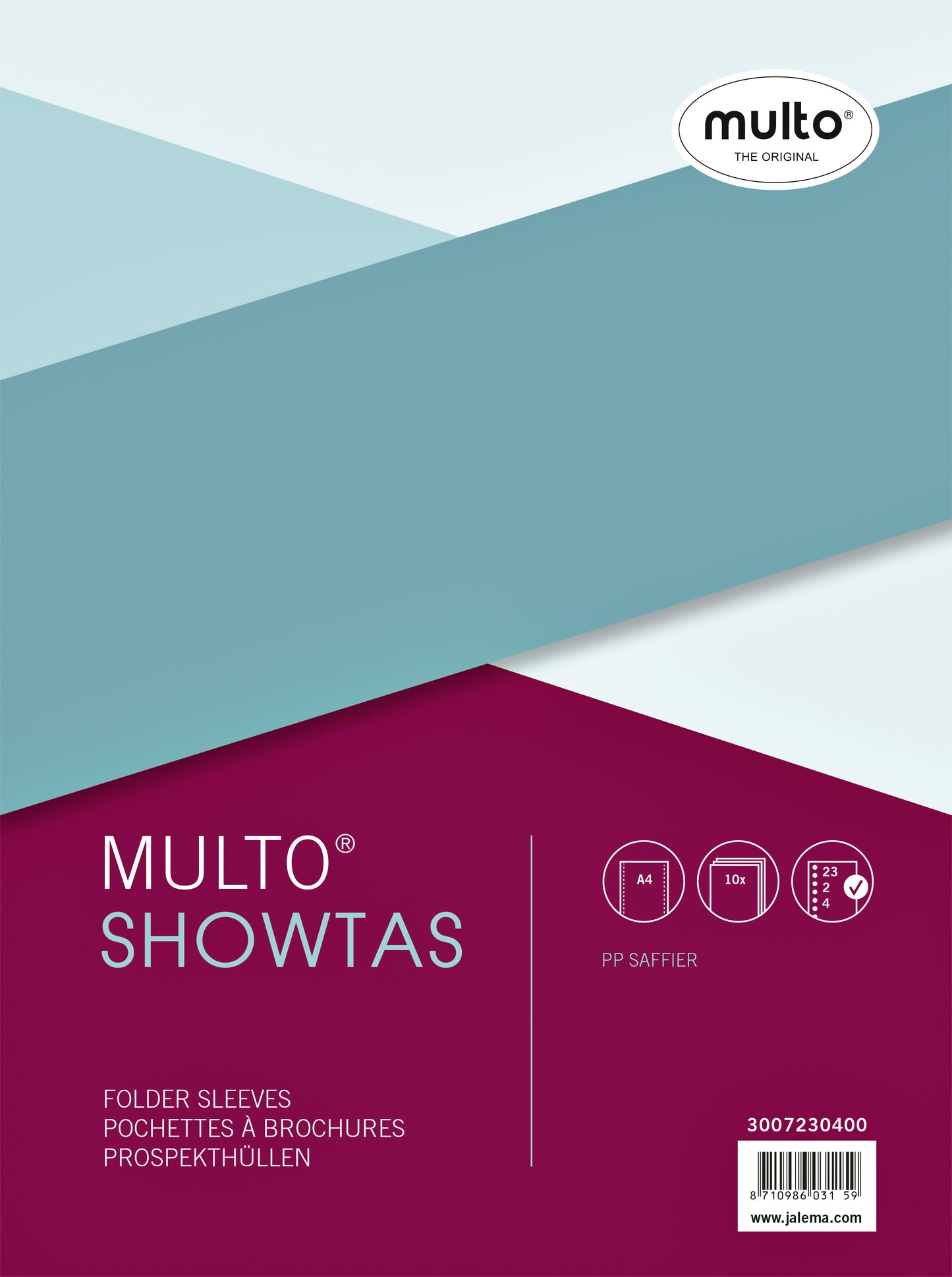 Multo A4 Showtas 23-rings PP 0.08mm NERF, copysafe