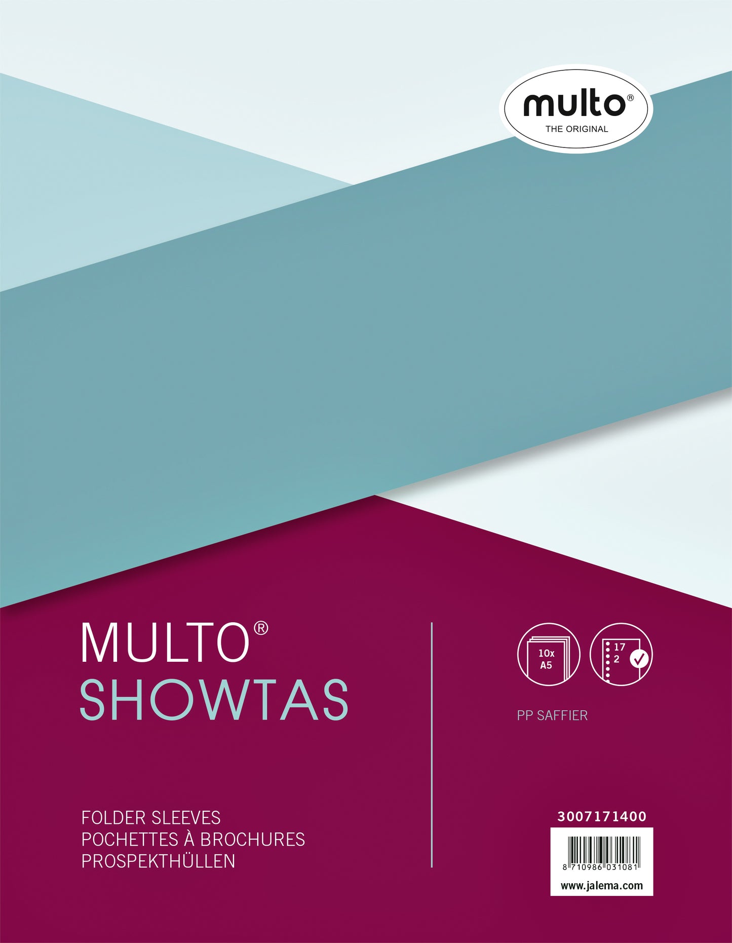 Multo A5 Showtas 17-rings PP 0.08mm NERF, pak van 10