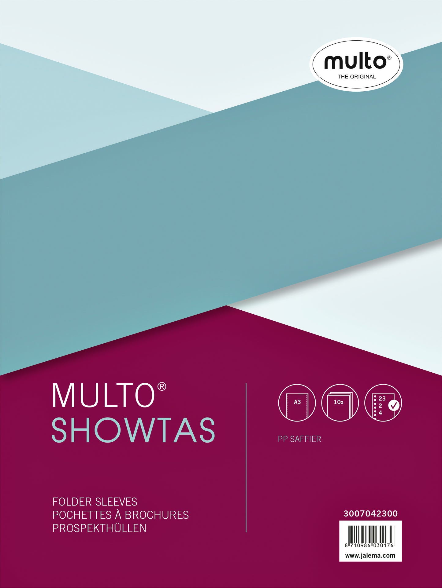 Multo A3 Showtas 23-rings PP 0.08mm NERF, liggend