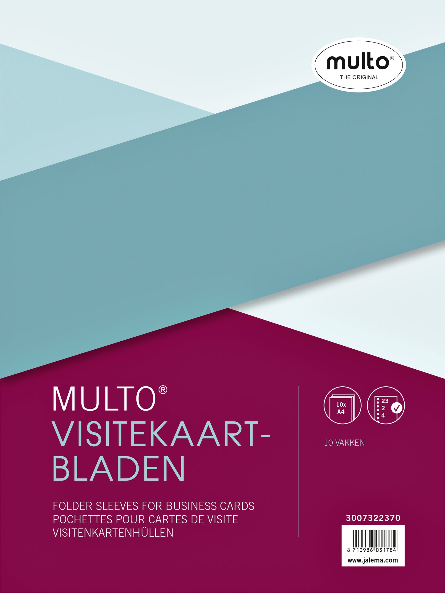 Interieur Multo visitekaartbladen, 10 vakken, 235x312mm
