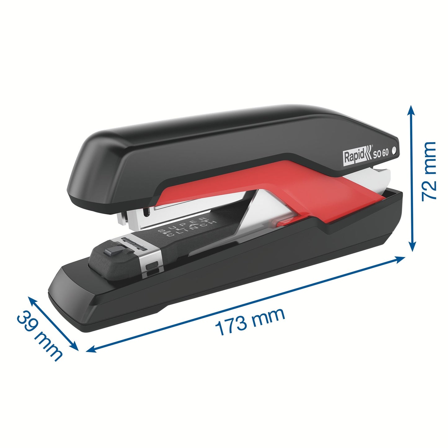 Bureaunietmachine Rapid Supreme S1O60 zwart/rood - 2
