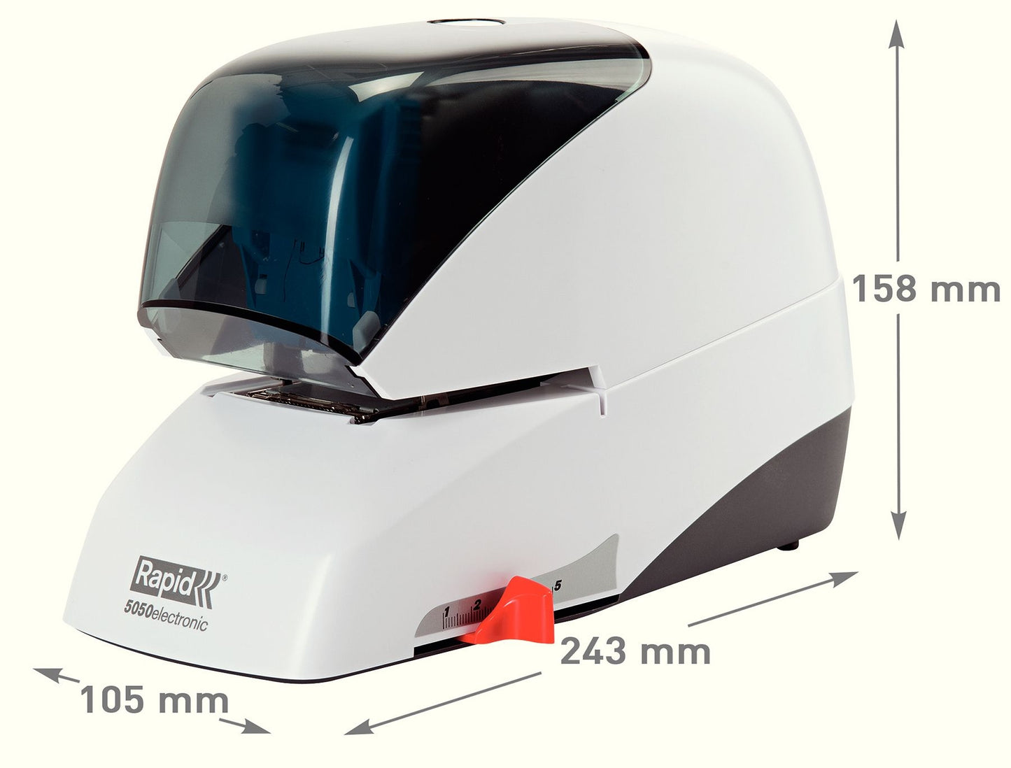 Rapid R5050e Elektrische Nietmachine voor 50 Vel, Stil & Efficiënt