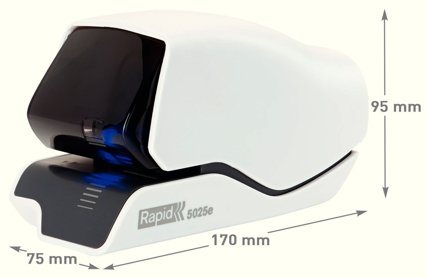 Rapid Supreme elektrische nietmachine 5025e, 25 vel, wit