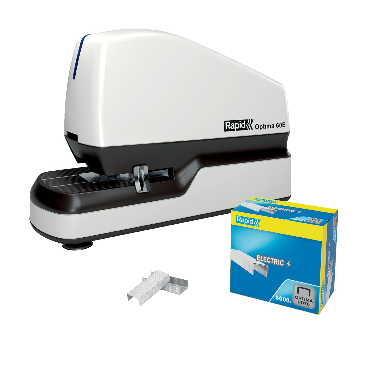 Elektrische nietmachine Rapid Optima 70 voor tot 70 vel, Zwart Zilver