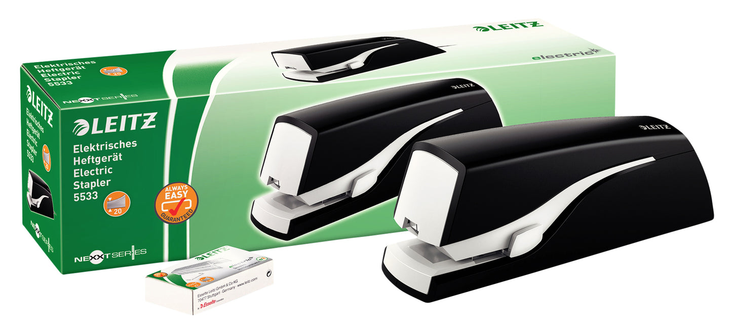 Leitz NeXXt elektrische nietmachine, 20 vel, zwart - 2