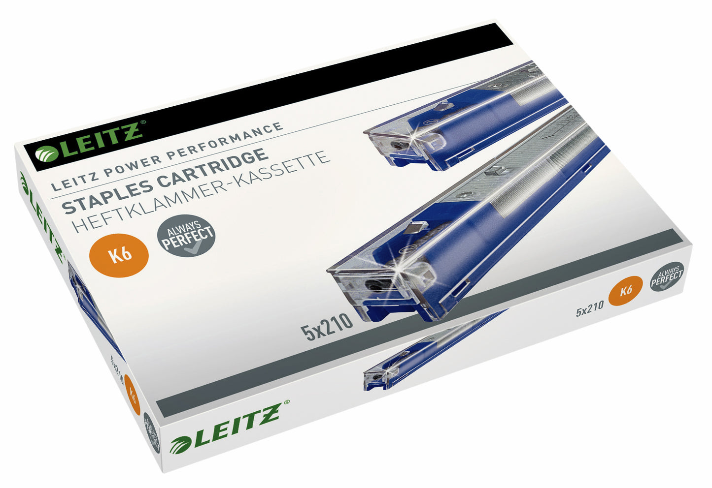Leitz K6 cartridge nietjes 5x210 stuks