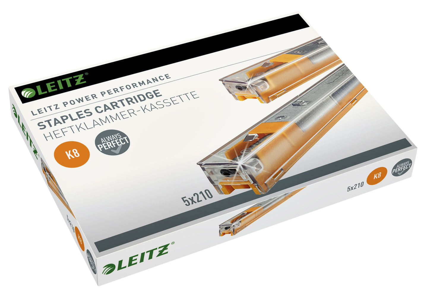 Leitz K8 26/8 Verzinkte Nietjes in cassette - 210 stuks