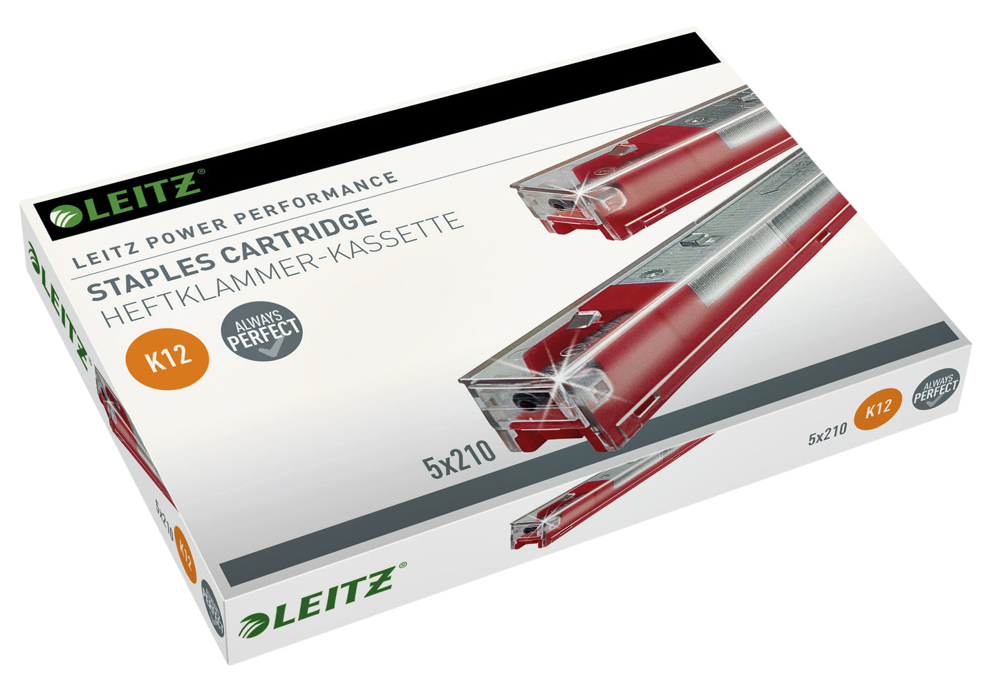 Nieten Leitz K12 26/12 verzinkt, 210 stuks per cassette