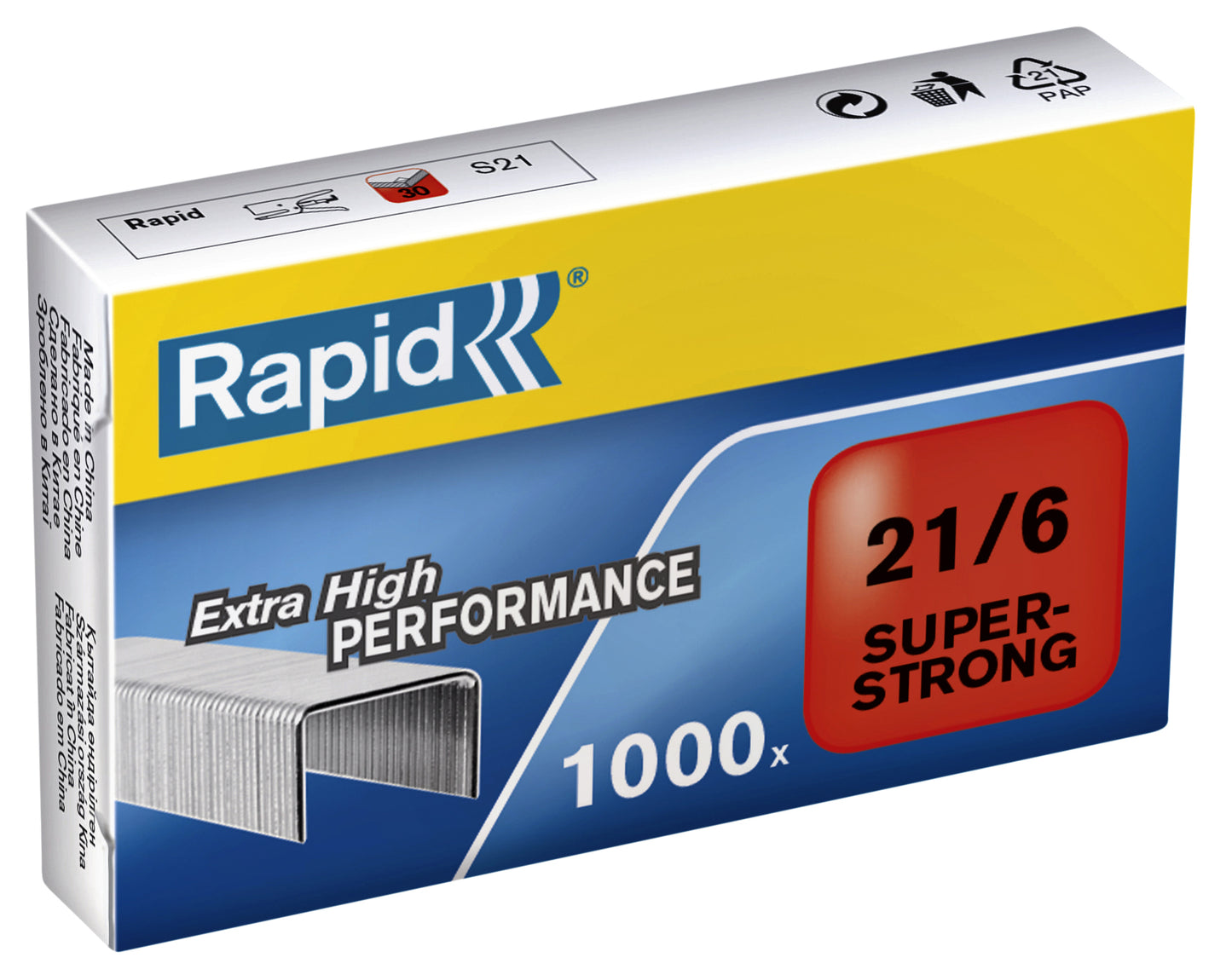 Rapid 21/6 gegalvaniseerde supersterke nietjes 1.000 stuks