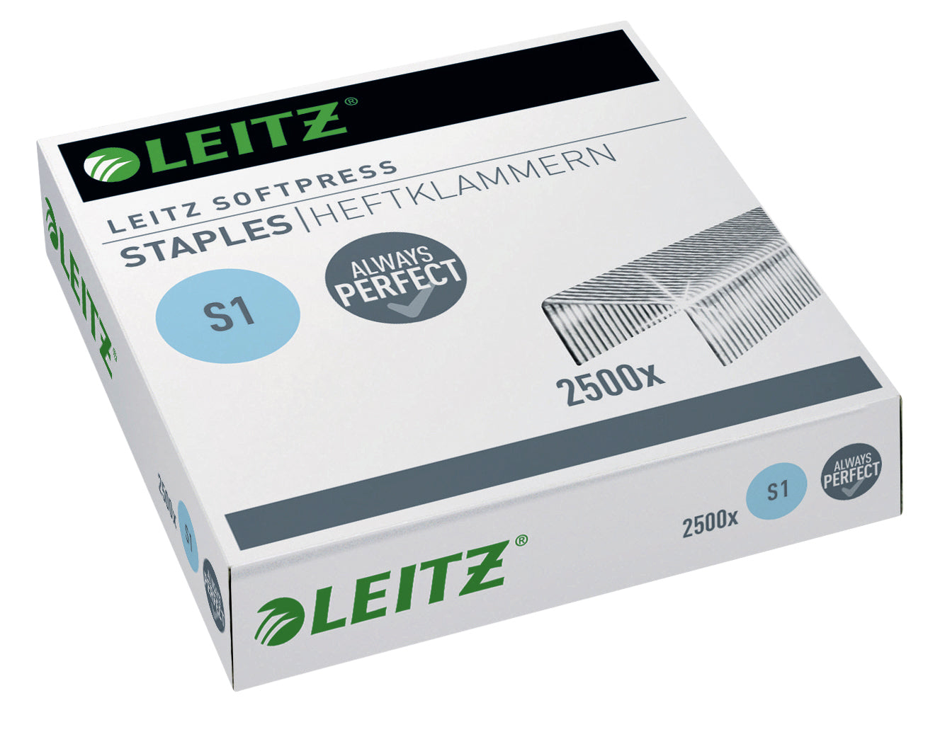 Nietjes Leitz S1 Softpress voor nietmachines, 6 mm poot, tot 30 vel