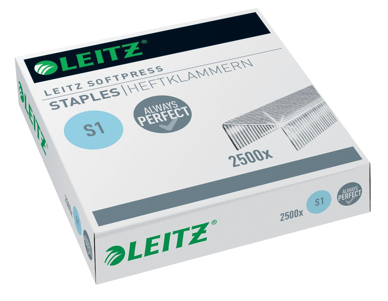 Nietjes Leitz S1 Softpress voor nietmachines, 6 mm poot, tot 30 vel