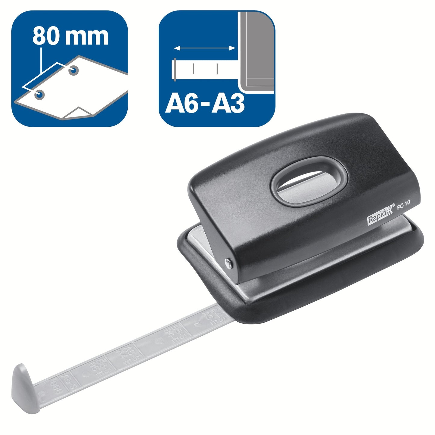 Perforator Rapid Fashion FC10 mini 10 vel, zwart - 3