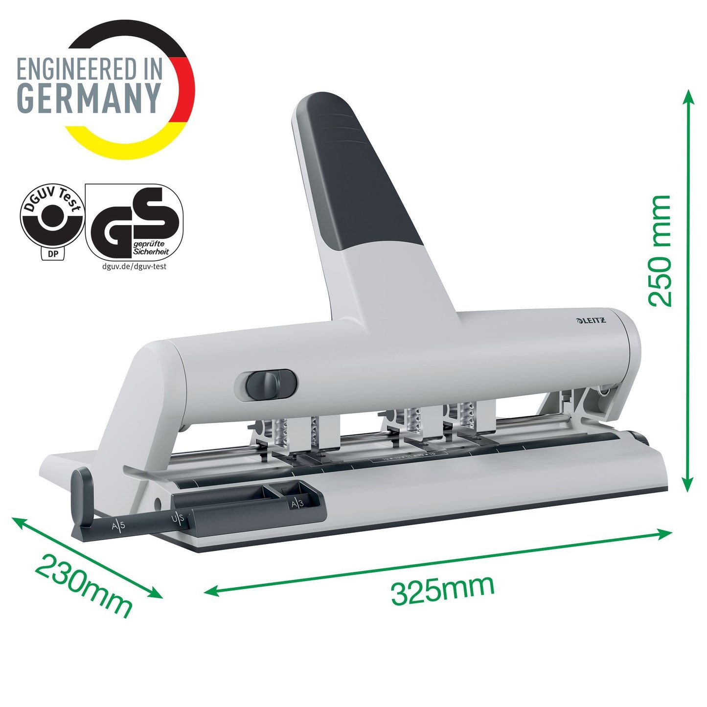 Leitz 5114 AKTO Variabele Multi-Perforator, Zilver