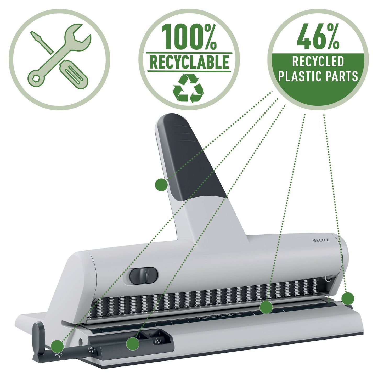 Leitz Heavy Duty perforator 23-gaats, 15 vel capaciteit - 4