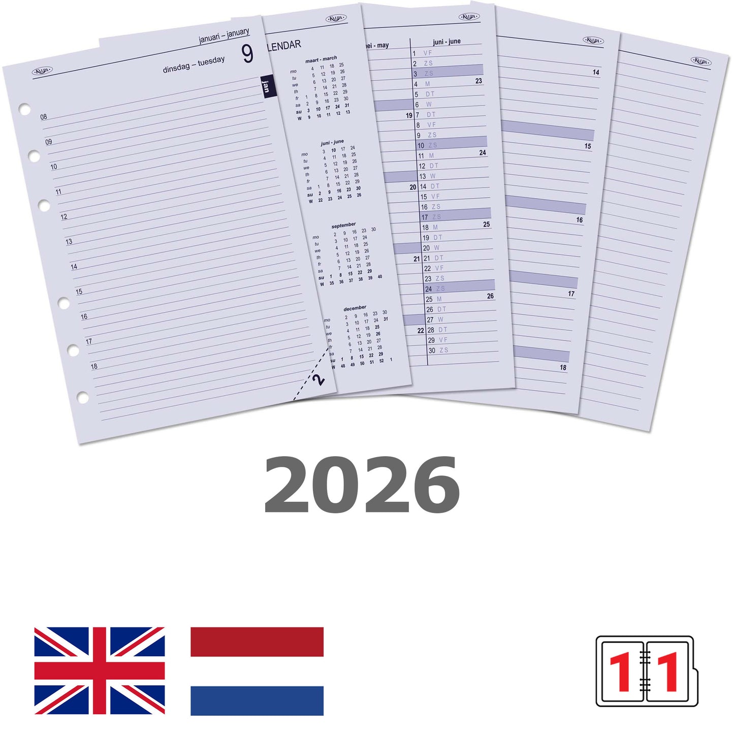 Agendavulling Kalpa A5 2025 1 Dag/1 Pagina - 2