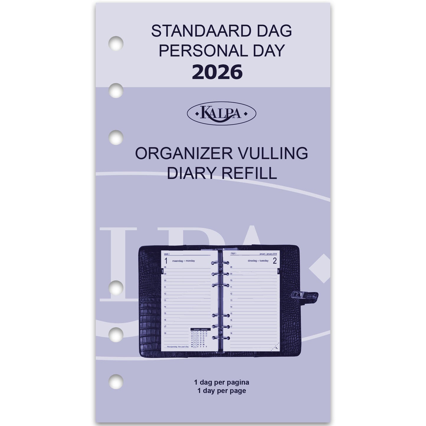 Agendavulling 2025 Kalpa Personal 1 dag per pagina