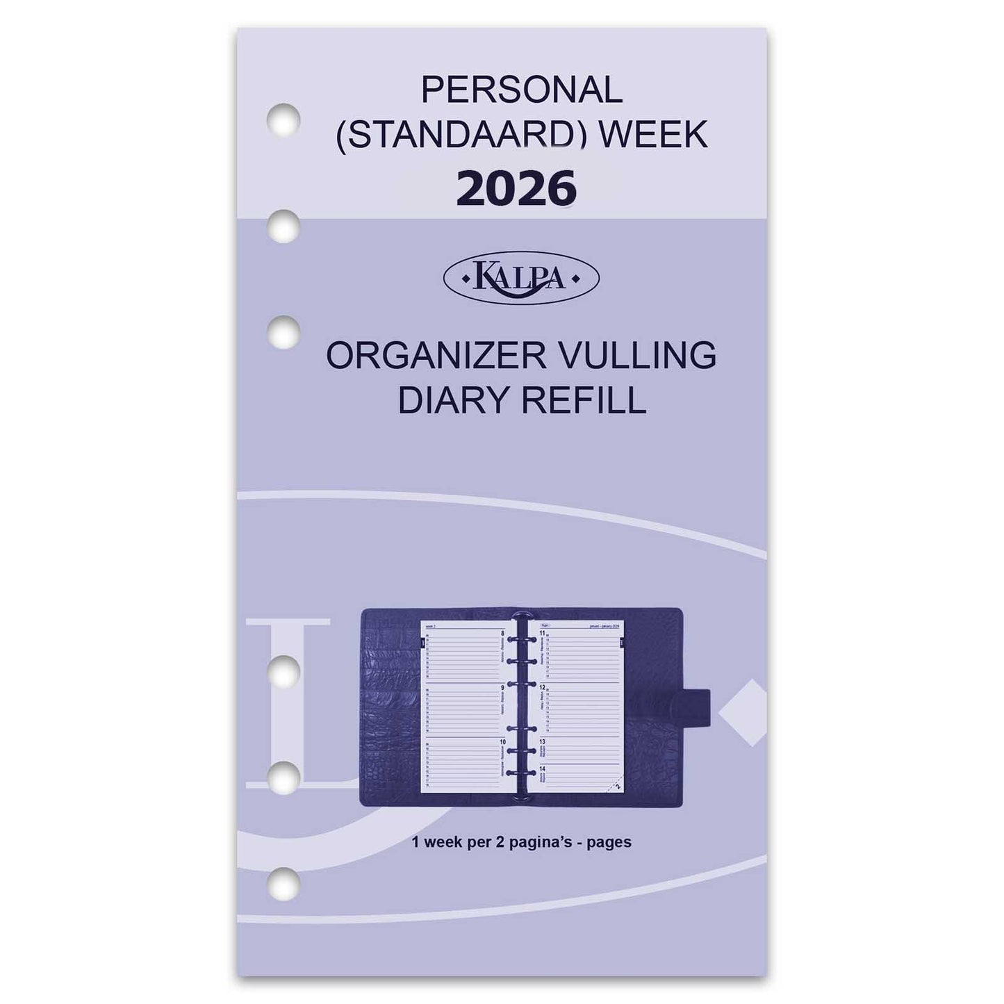 Agendavulling 2025 Kalpa Personal 7 dagen/2 pagina's