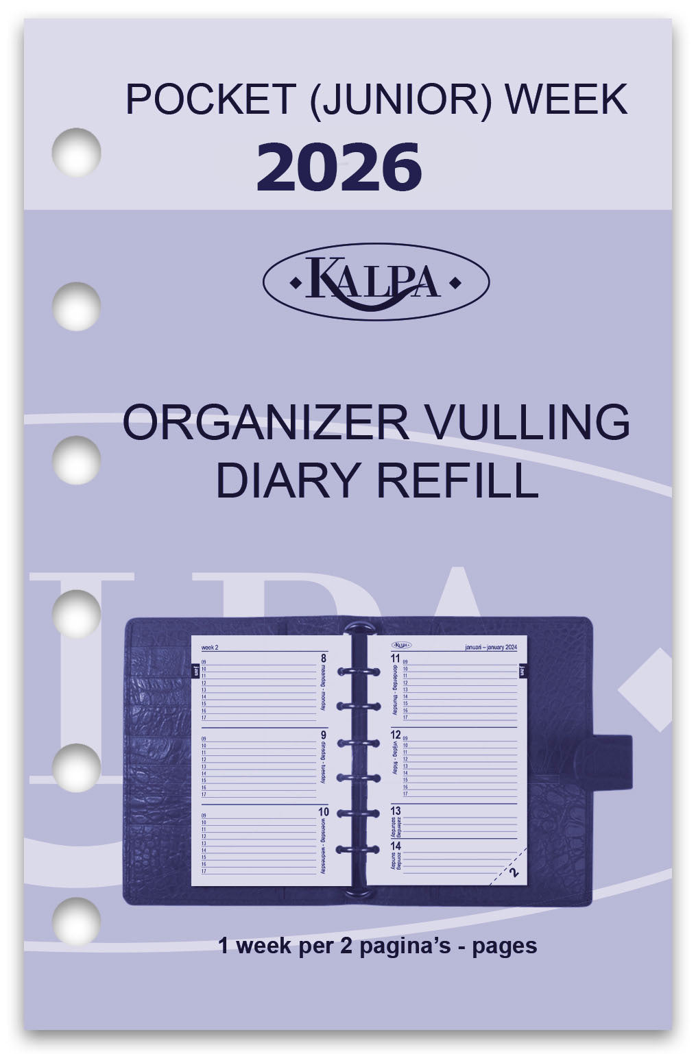 Agendavulling 2025 Kalpa Pocket 7 dagen/2 pagina's