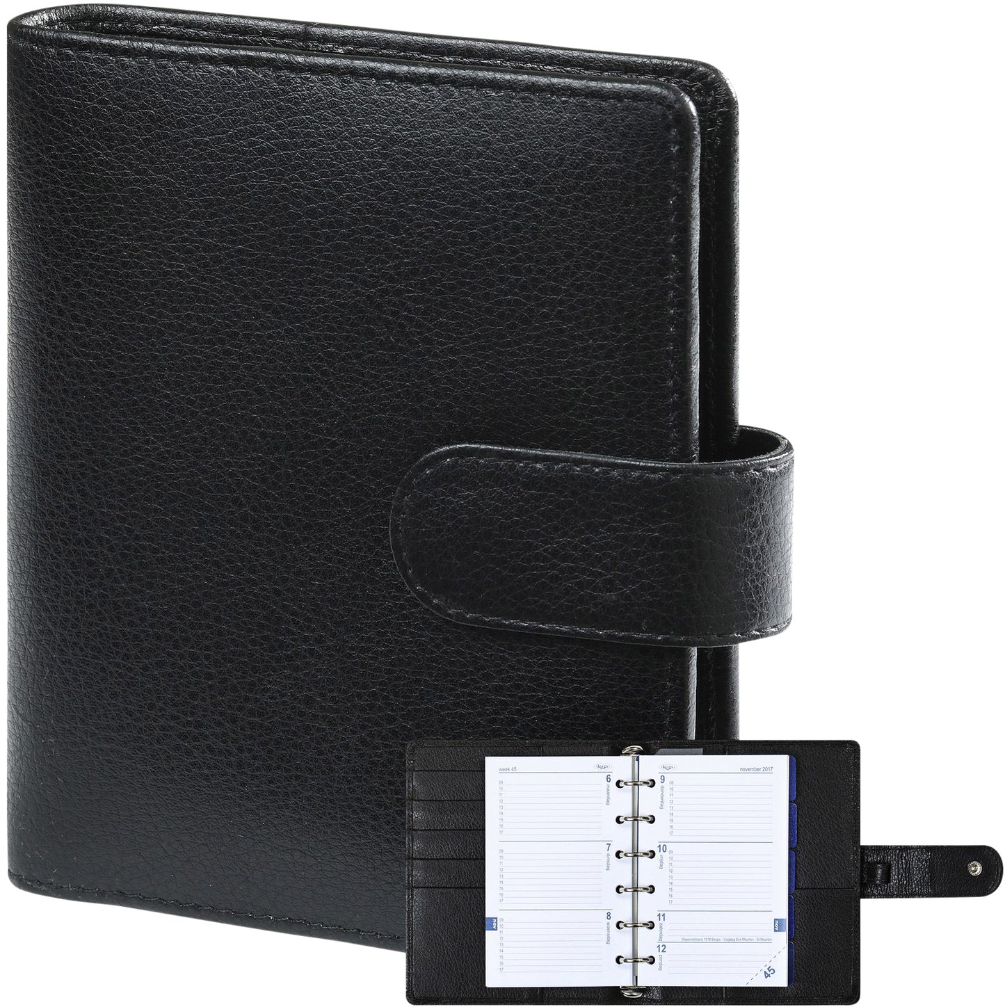 Kalpa Pocket Organizer incl. Agenda 2024-2025 zwart crocoprint - 5