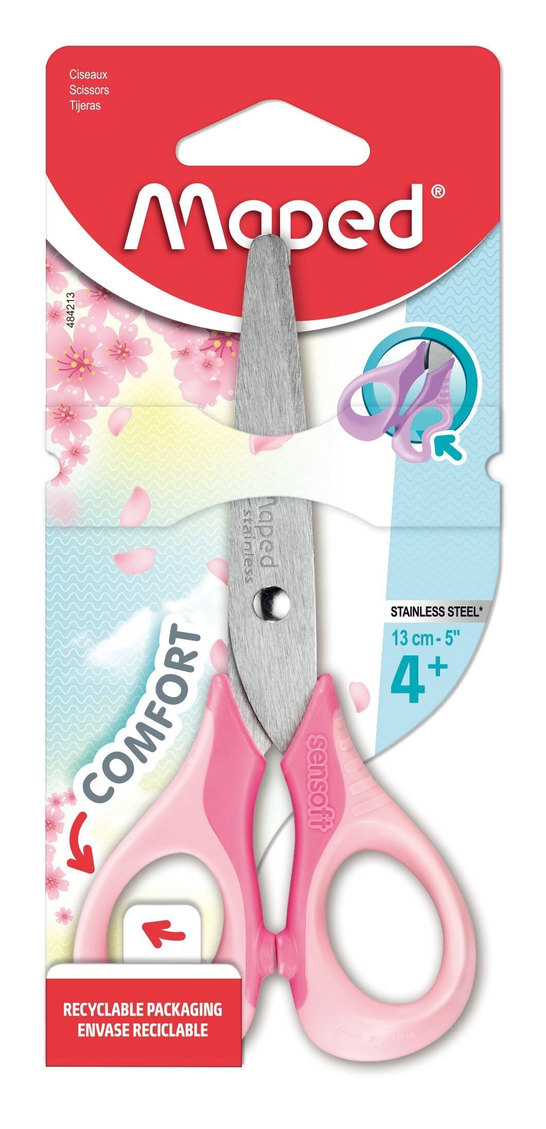 Maped Sensoft 13cm pastel gekleurde schaar met ergonomische ringen - 3
