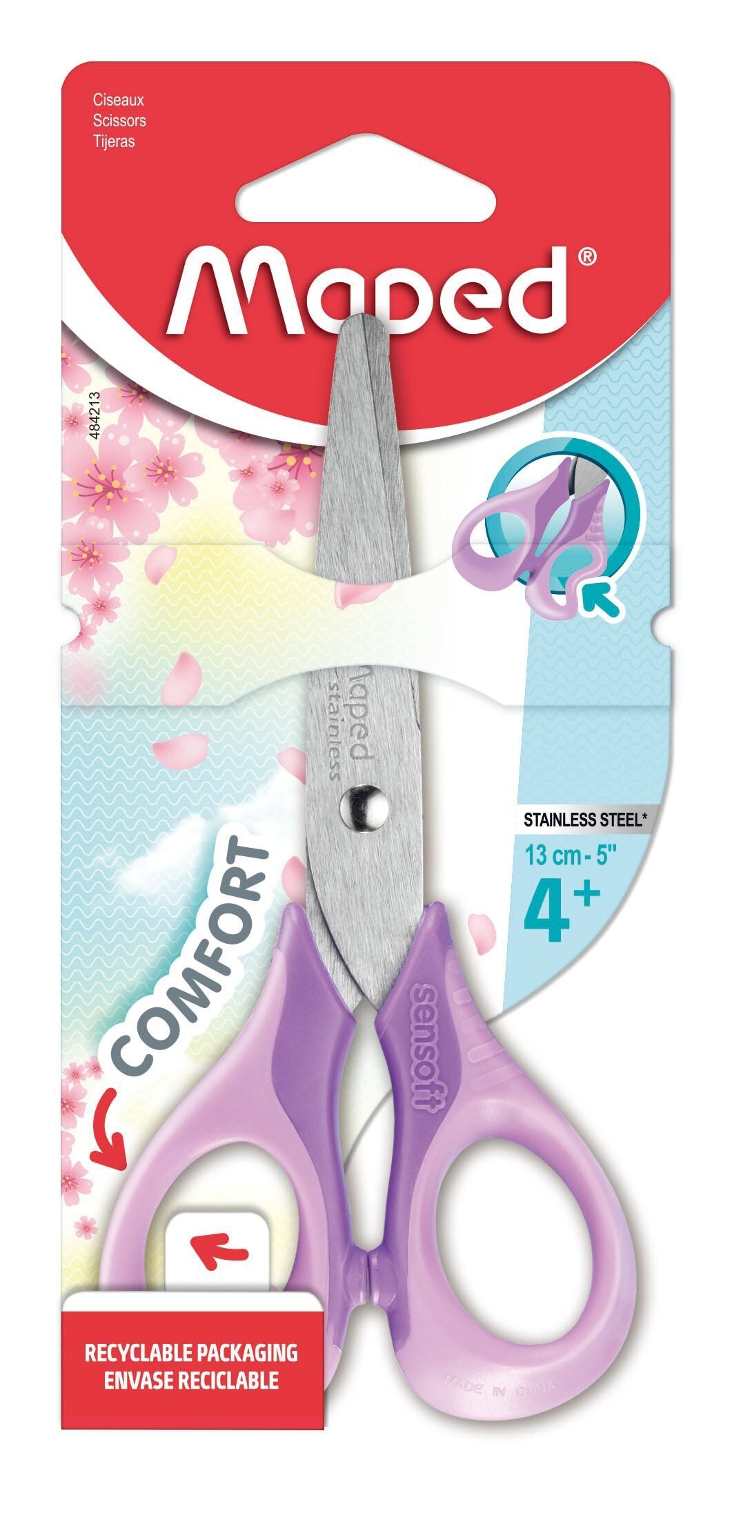 Maped Sensoft 13cm pastel gekleurde schaar met ergonomische ringen - 5