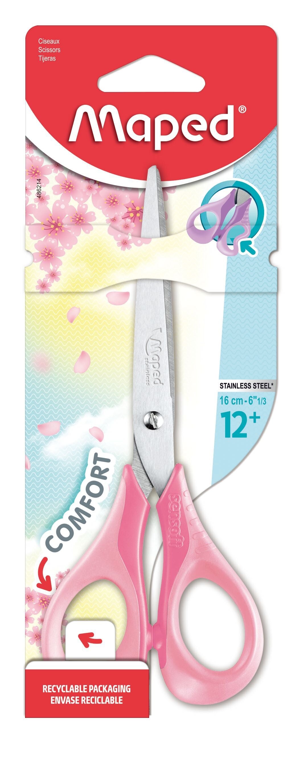 Schaar Maped Sensoft 16cm pastel assorti - 3