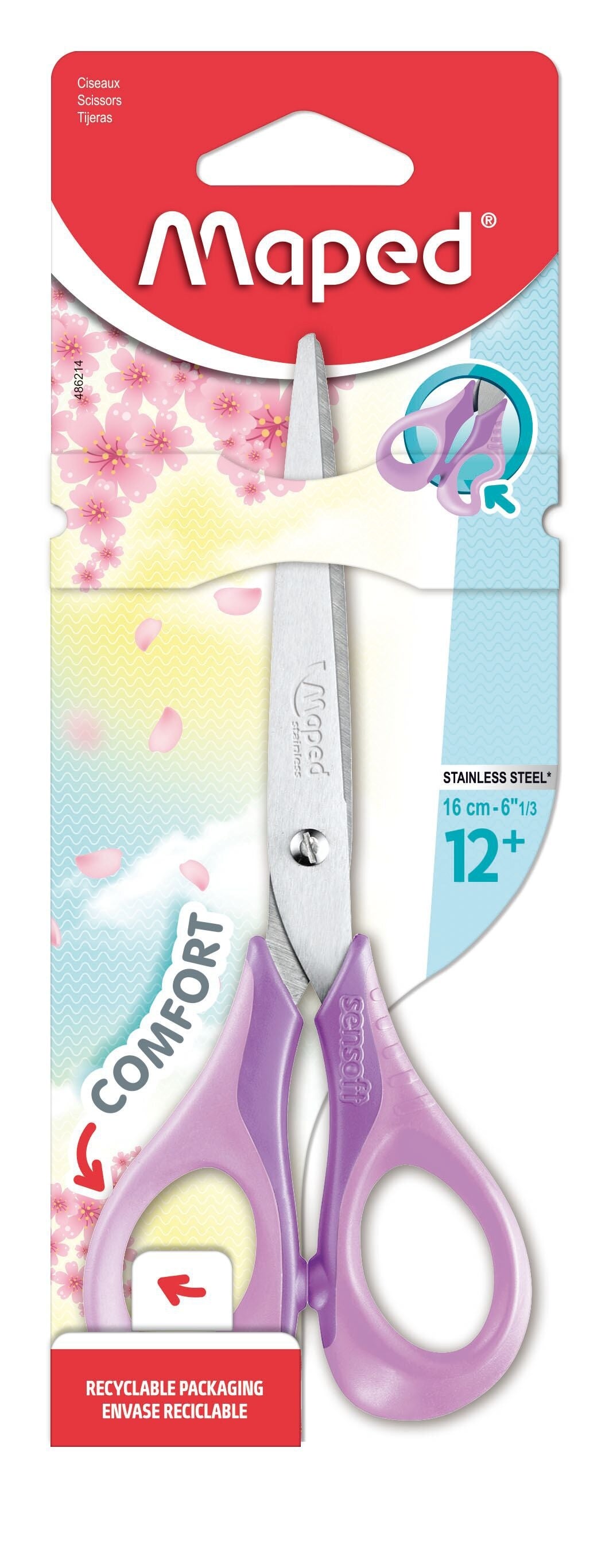 Schaar Maped Sensoft 16cm pastel assorti - 5