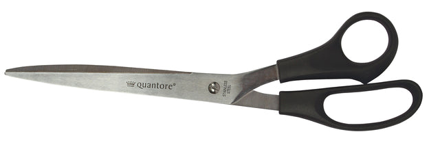 Quantore 250mm roestvrij stalen schaar met plastic handvat zwart