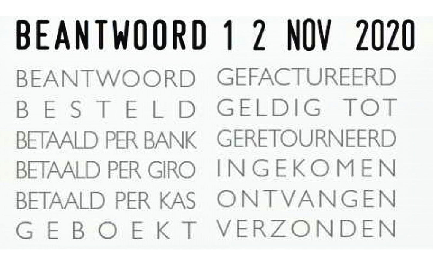 Colop 04000 Woord-Datumstempel 12 Teksten - 2