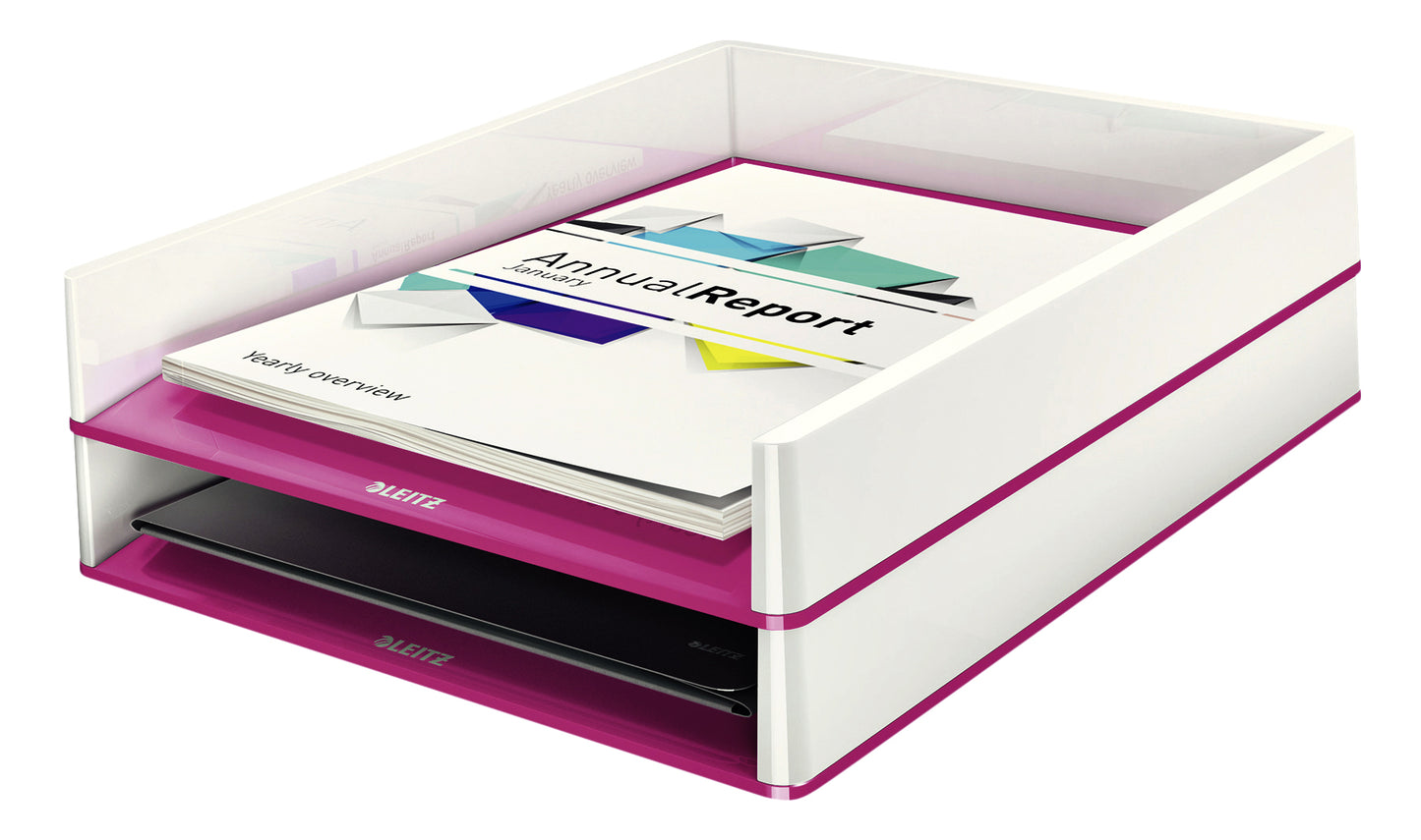 Leitz WOW A4 Brievenbak Wit/Roze - 2
