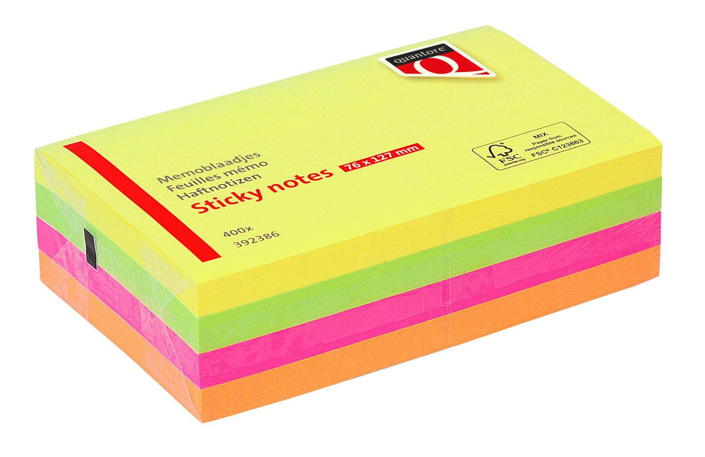 Neon memoblok Quantore 76x127mm assorti - 2