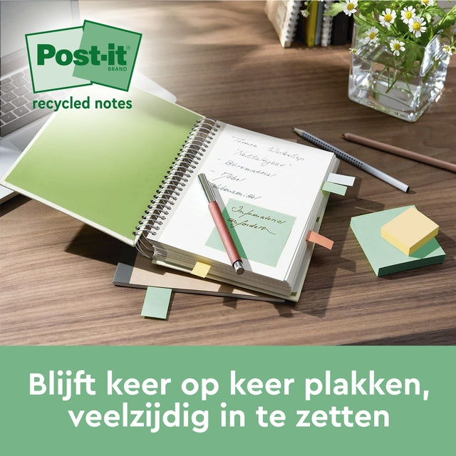 Memoblok Post-it 655RPT Recycled Rainbow 76x127mm - 4