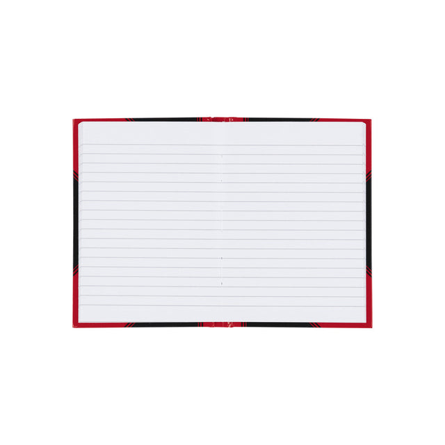 Notitieboek Bantex Zwart/Rood A6 gelinieerd 70gsm - 2