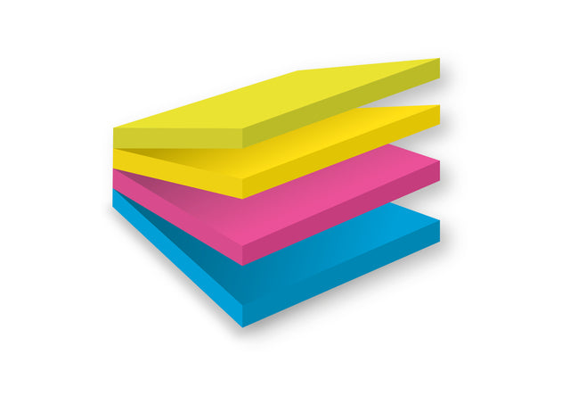 Post-it Super Sticky Notities 76x76mm Rio, 4 kleuren, 75 vel - 2