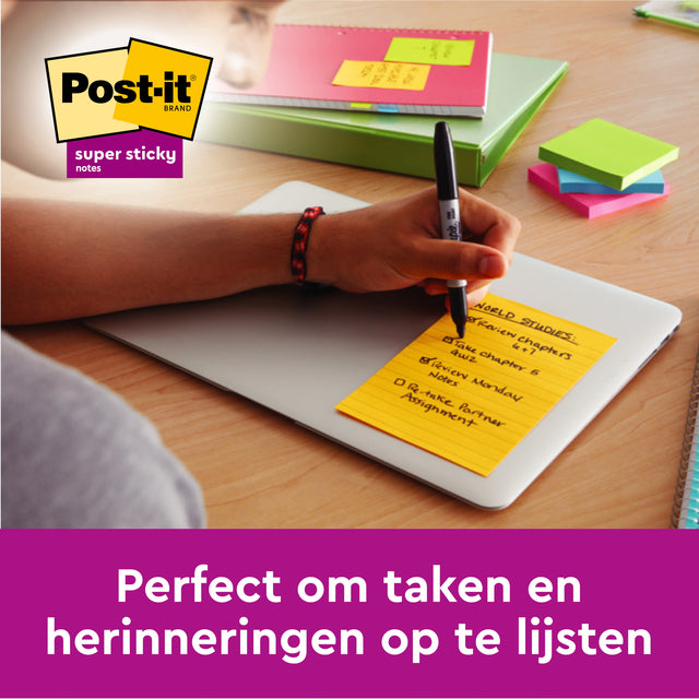 Post-it Super Sticky Notities 102x152mm Assorti - 2