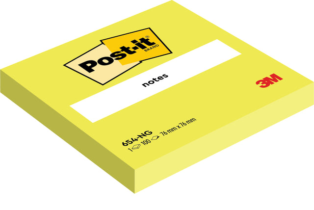 Memoblok Post-it 654 Neon groen 76x76mm - 3