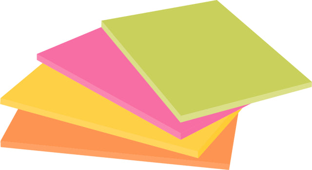 Memoblok Post-it 6445SS 152x101mm Neon Kleuren - 2