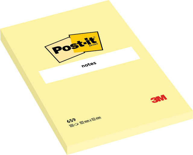 Memoblok Post-it 659 102x152mm Geel - 5