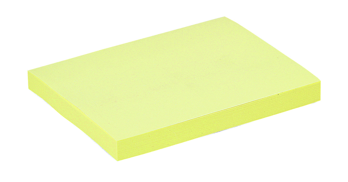 Quantore Memoblok Zelfklevend 76x101mm Geel, 100 Vellen