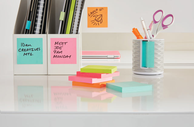 Post-it Neon Kubus Notities 76x76mm Assortie kleuren - 3