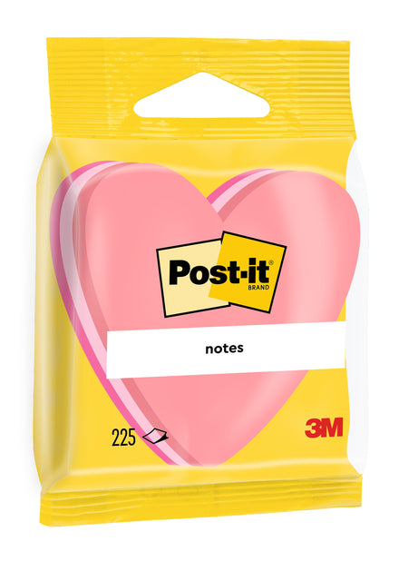 Post-it Memoblok Vormen 2007 Hart Roze, 70x70mm, 225 vel - 2
