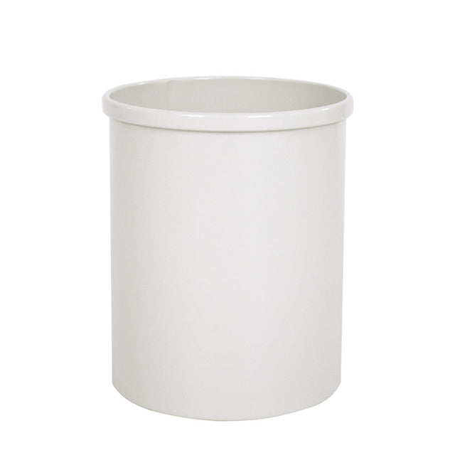 Papierbak rond 15 liter Grijs-Wit, Epoxy Gecoat Metaal