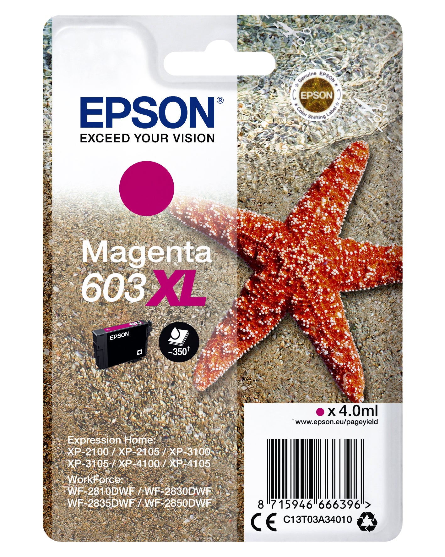 Epson 603XL T03A3 Rood Inktcartridge - Hoge Capaciteit