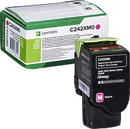 Lexmark C242XM0 Rood Prebate Tonercartridge (3500 pagina's)