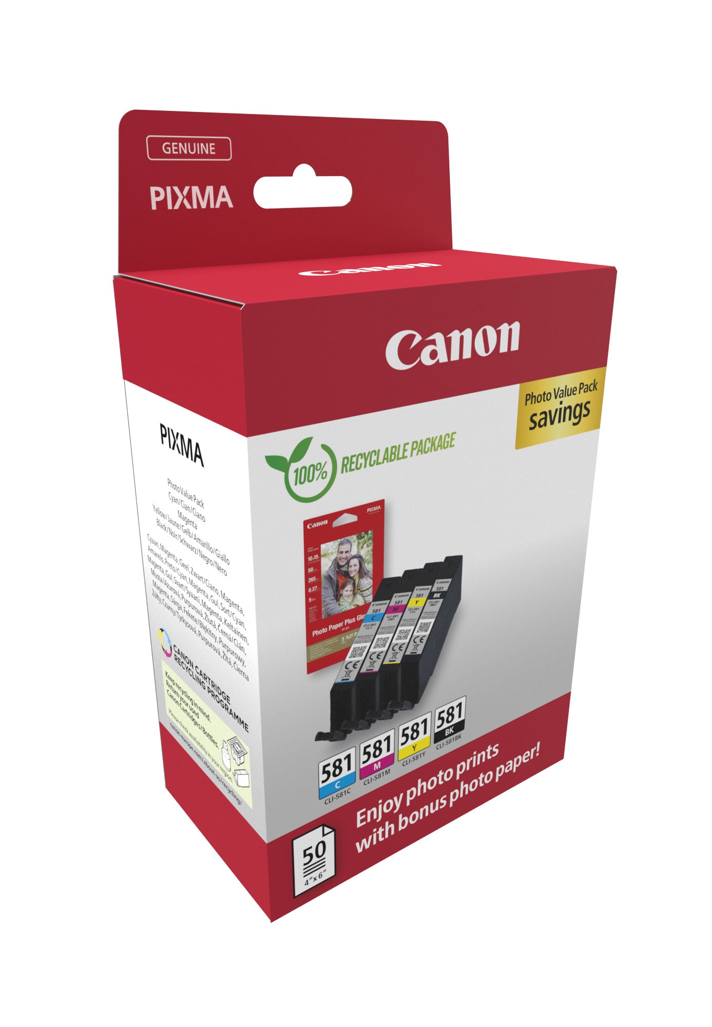 Canon CLI-581 + 50 Vel F-Pap 10x15cm - 2