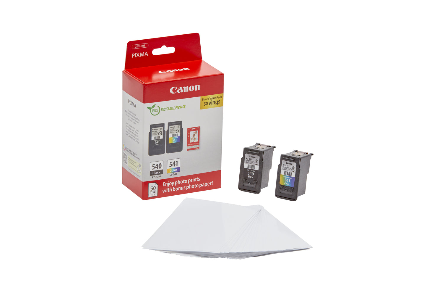 Canon PG-540 + CL-541 Zwart + Kleur Cartridge Set - 3