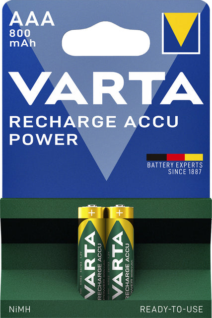 Varta ReadyToUse AAA oplaadbare batterij 800mAh