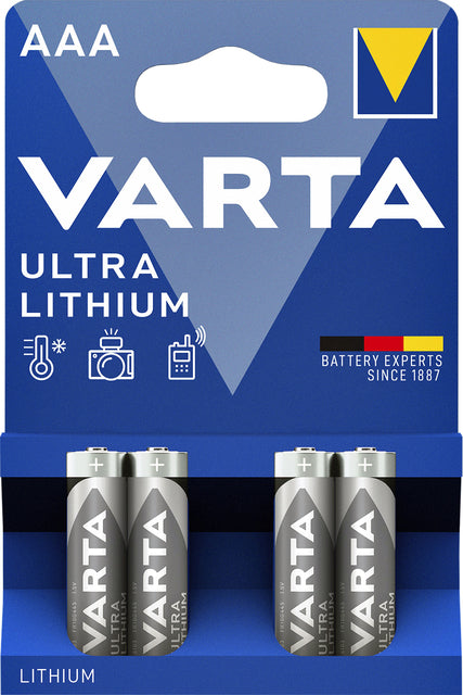 Varta AAA Ultra Lithium batterijen 1 stuk